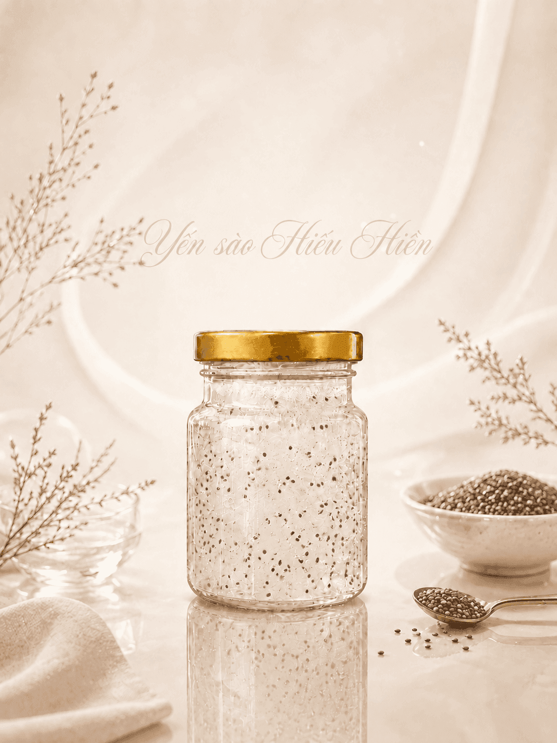 Yến chưng tươi hạt chia